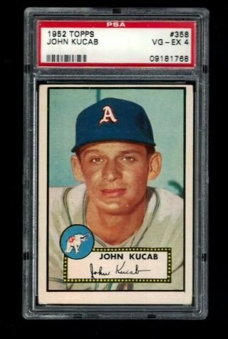 1952 Topps John Kucab 358 Philadelphia A 