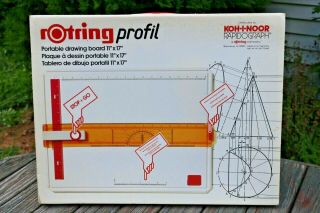 Vintage Rapidgraph Koh - I - Noor Rotring Profil Portable Drawing Board Head 11x17