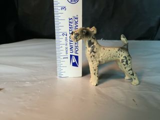 Vintage Small 2 " Cast Iron Hubley Airedale Fox Terrier Paperweight