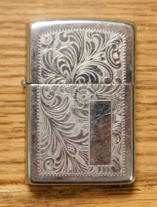 1979 Zippo Full Size Cigarette Lighter,  Very Ornate,  With Matching Insert.