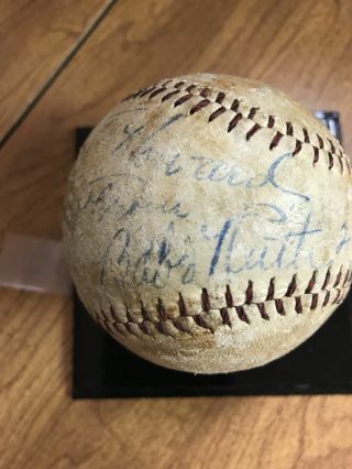Babe Ruth Single Signed Autographed Auto Baseball Ball 1936 JSA LOA 2
