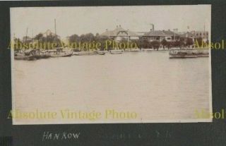 Old Chinese Photograph Hankow Waterfront China Vintage 1920s