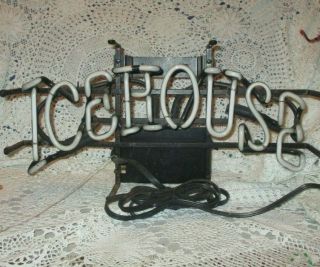 Vintage Neon Ice House Beer Sign.  Great