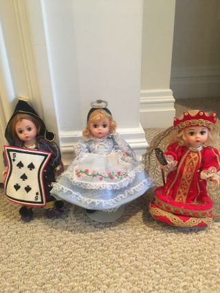 Vintage Madame Alexander Alice In Wonderland - 3 Dolls