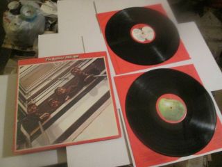 Beatles 1962 - 1966 Red Album 2 Lp Vinyl Record Vintage 1973 Vinyl Ex - Nm
