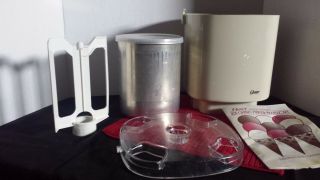 Vintage Oster Regency Kitchen Center Quick Freeze Ice Cream Maker Attachment