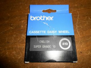 Vintage Brothers Cassette Daisy Wheel English Grande 10 Made In Japan