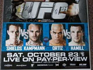 UFC 121 Autographed Poster (SBC) Brock Lesnar Cain Velasquez Tito Ortiz WWE 3