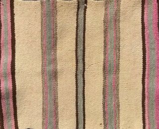 Antique Navajo Saddle Blanket Rug Hopi Zuni Native American Indian Weaving 1870