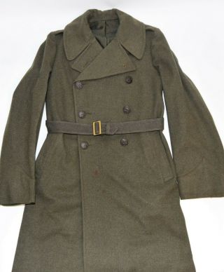 Vtg 1940 Ww2 Usmc Marine Corp Heavy Wool Service Coat Overcoat 3 L