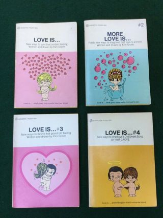 Vintage LOVE IS Series 1,  2,  3,  4,  5,  6 & 7 Kim Grove Books First Printing EC 3