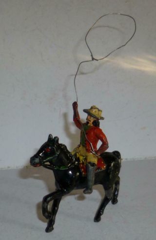 Benbros Vintage Lead Buffalo Bill On Horseback With Lasso,  From The 1940/50 