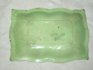 A Vintage Clarice Cliff Newport Pottery Green Floral Square Biscuit Tray 2