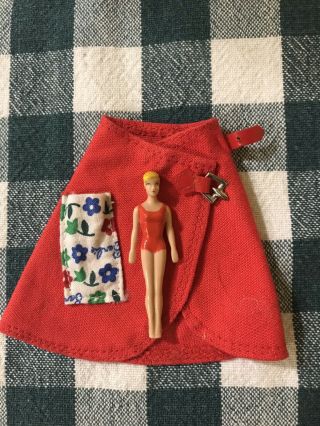 Vintage Barbie/skipper “day At The Fair” Skirt And Mini Barbie