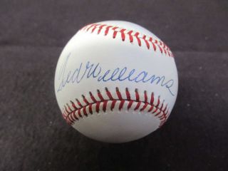Ted Williams Signed Auto Autograph Oalb Baseball Jsa Loa Bl155