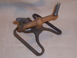 Antique Vintage Cast Iron Lawn Water Sprinkler Muskegon Mich.  March Ace Rare