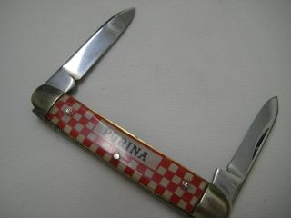Vintage Purina 2 blade Kutmaster Pocket Knife 3 1/8 