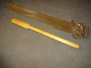 K49 Japanese Sword O - Mi Yari Spear In Shirosaya Mountings " Echizen Shimosaka "