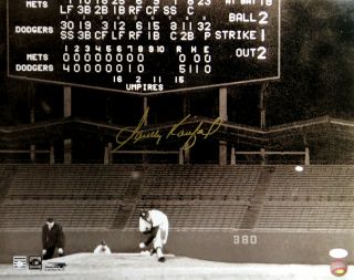 Sandy Koufax Autographed Signed Auto 16x20 Photo Dodgers 62 No Hitter Smears Jsa