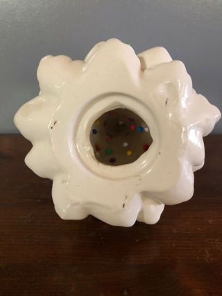 Vintage White Ceramic Christmas Tree,  Colorful Lights,  Non - Electric But SO CUTE 3