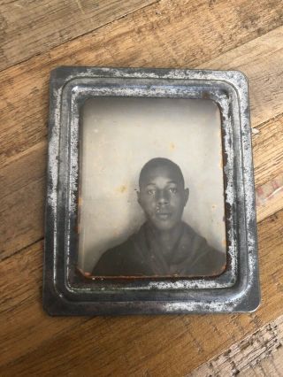 Vintage African American Photomatic Artistic Portrait Rust Belt Photo