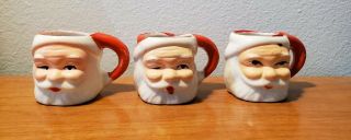 Vintage Set Of 3 Small Ceramic 1960 
