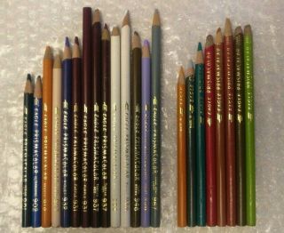 22 Eagle Prismacolor Colored Pencil Crayon Vintage Pre - Berol Thick Soft Lead