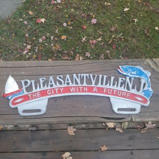 License Plate Topper Vintage - Pleasantville,  Nj Jersey " City With A Future "