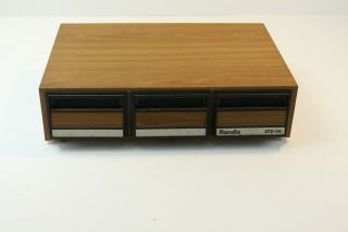 Vintage Randix Atd - 36 Cassette Tape Holder Case Storage Organizer Faux Wood