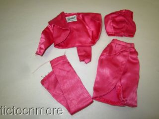 Vintage Barbie Doll Fashion Clothes 1611 Satin N Rose Pink Satin