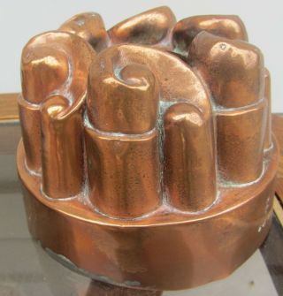 Antique Copper Jelly Mold Benham & Froud Buszard 405 5 1/4 