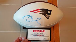 Tom Brady Signed Full Size Football Tristar Patriots