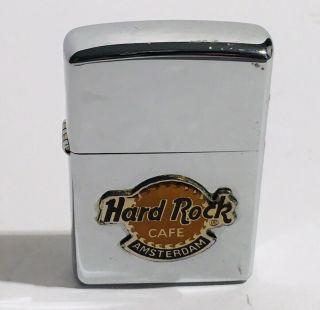 Zippo Lighter Hard Rock Cafe Amsterdam - Rare
