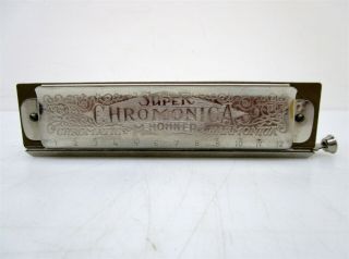 Vintage M Hohner Chromonica Chromatic Harmonica,  Key Of C,  12 - Hole
