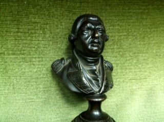 Fine & Rare Antique 19th C Solid Bronze Bust Of King George Iii (circa1810 - 1820)