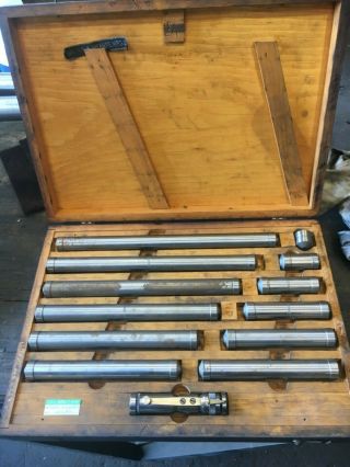 Vintage Brown & Sharpe Inside Micrometer And Standards