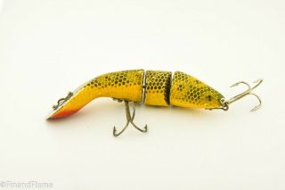 Vintage Heddon Gamefisher Minnow Rare Frog Scale 5509j Antique Fishing Lure Eh1
