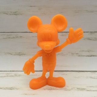 Vintage Marx 1971 Walt Disney Orange Mickey Mouse Plastic Figurine