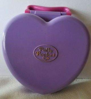 1994 Vintage Polly Pocket Wonderful Wedding Heart Case Compact Only,  No Dolls