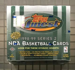 1998 - 99 Topps Finest Basketball Series 2 Hobby Box Carter Nowitzki Rc Yr