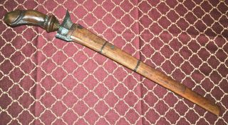 Vintage Antique Keris Kris Dagger Sword Knife 24 " Unusual Phallic Handle