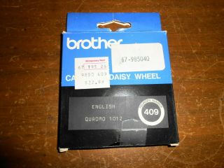 Vintage Brothers Cassette Daisy Wheel English Quadro 1012 Made In Japan