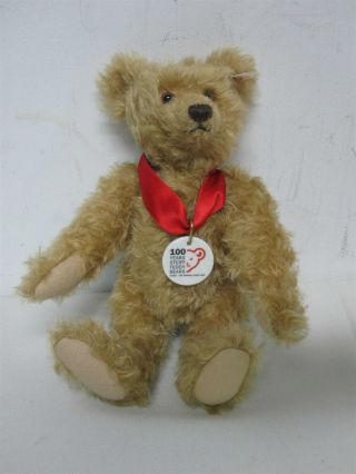 2002 Steiff 100 Years 10 " Mohair Teddy Bear 038884