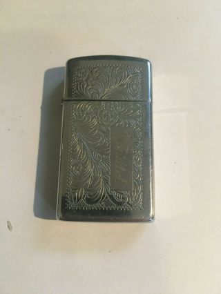Slim Vintage Zippo Lighter - Engraved 