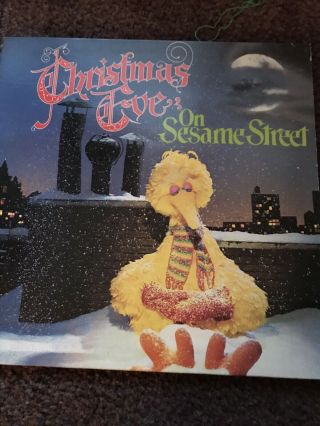 Christmas Eve On Sesame Street Lp Vinyl Record Album Vintage With Insert