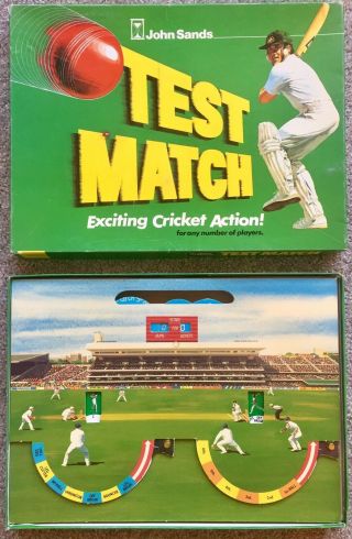 Test Match Cricket Game - John Sands Vintage Board Game