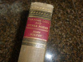 Paradise Lost And Other Poems By Milton - 1st Hc No D/j 1943