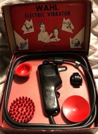 Vintage Wahl Hand - E Electric Massage Vibrator W/3 Attachments Strong
