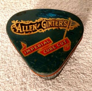 Vintage Allen And Ginters Imperial Cube Cut Tobacco Tin