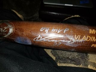 VLADIMIR GUERRERO JR Autographed Bat,  GAME MVP ' 04 3